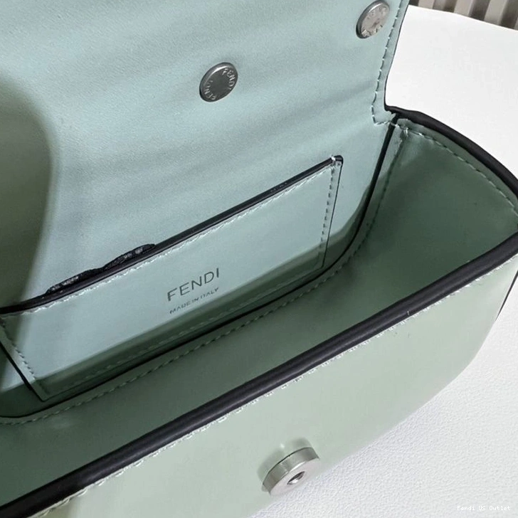 Vintage HOT Bag F In Nano Green Calf Leather Fendi 0716